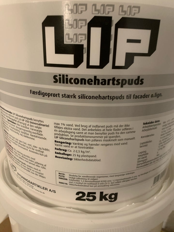 LIP siliconehartspuds hvid 25 kg