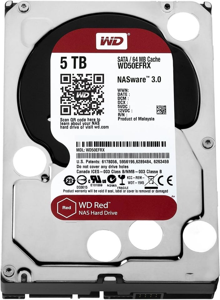 WD50EFRX 5TB KØBES, 5000 GB