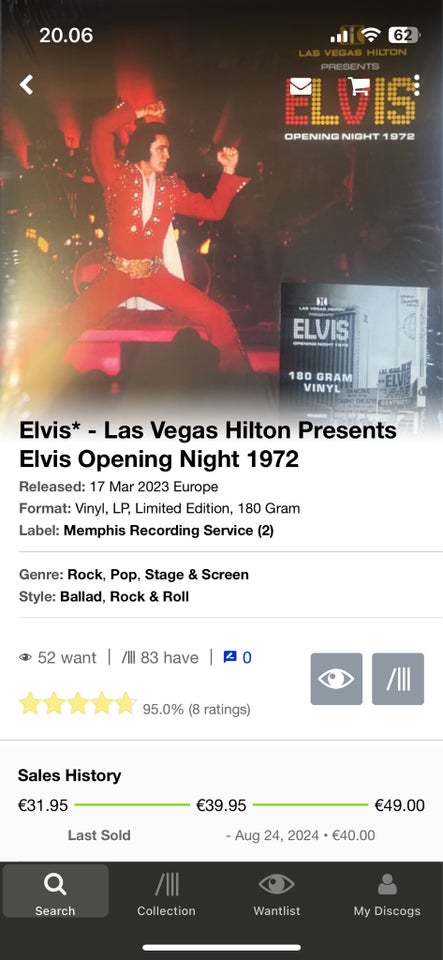 LP, Elvis Presley, Las Vegas Hilton