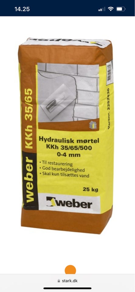 Weber hydraulisk mørtel