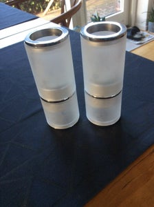 Fyrfadsstager Hvid matteret glas