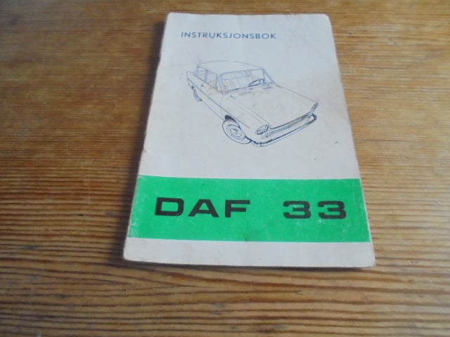 DAF 33 – instruktionsbog – fra ca.