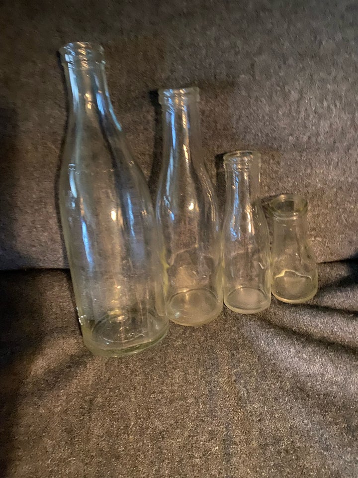 Glas, Gamle klare mælkeflasker