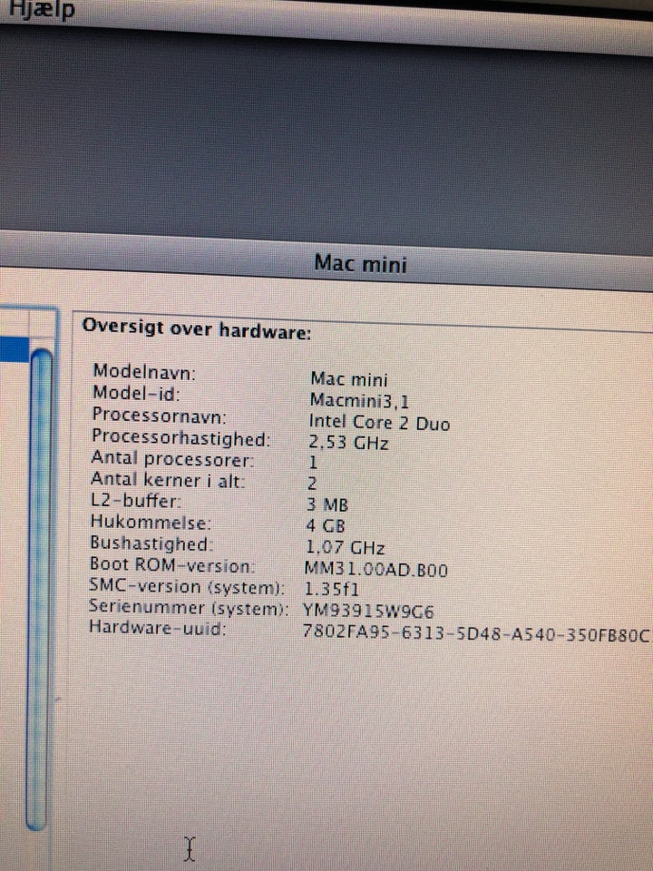 Mac mini 2009 Late 253 GHz