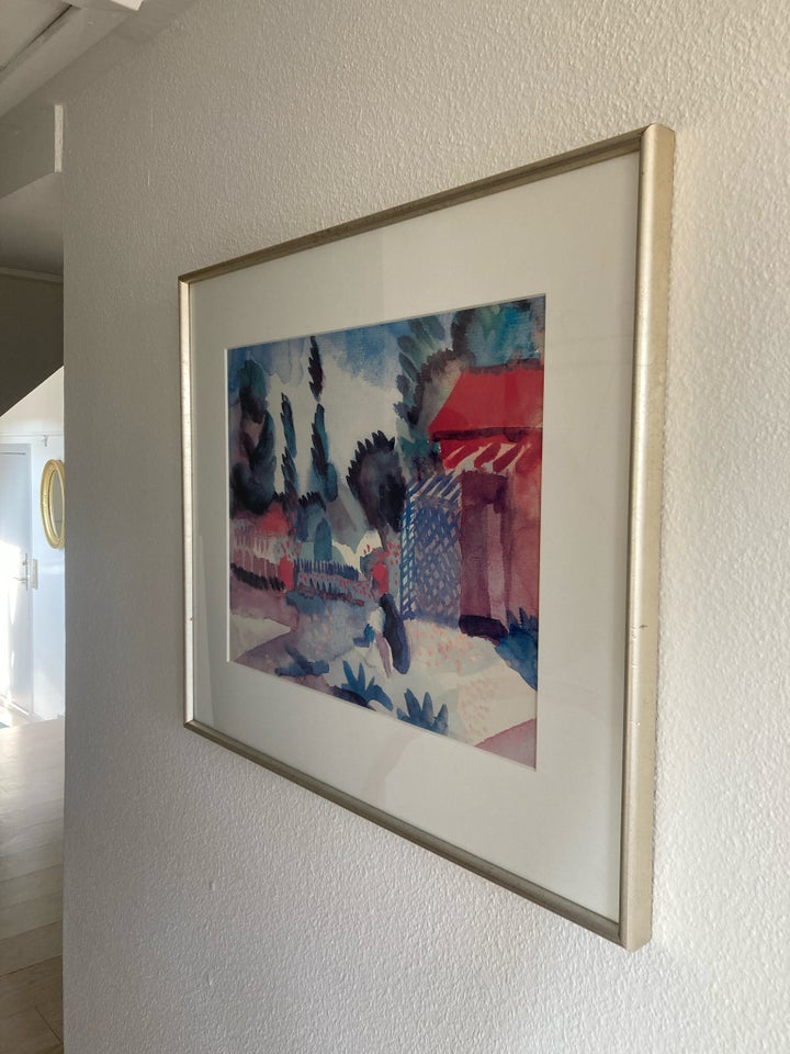 Kunstplakat i glas og ramme August