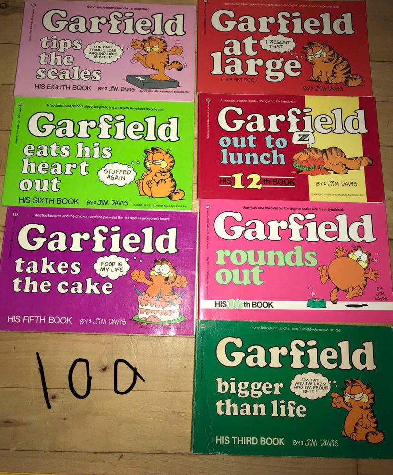 Forskellige Garfield bøger,