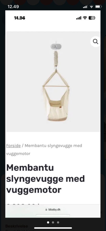 Babyslynge, Slyngevugge med