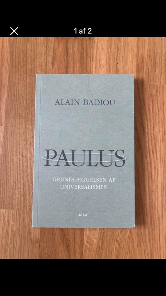 Paulus Alain Badiou emne: