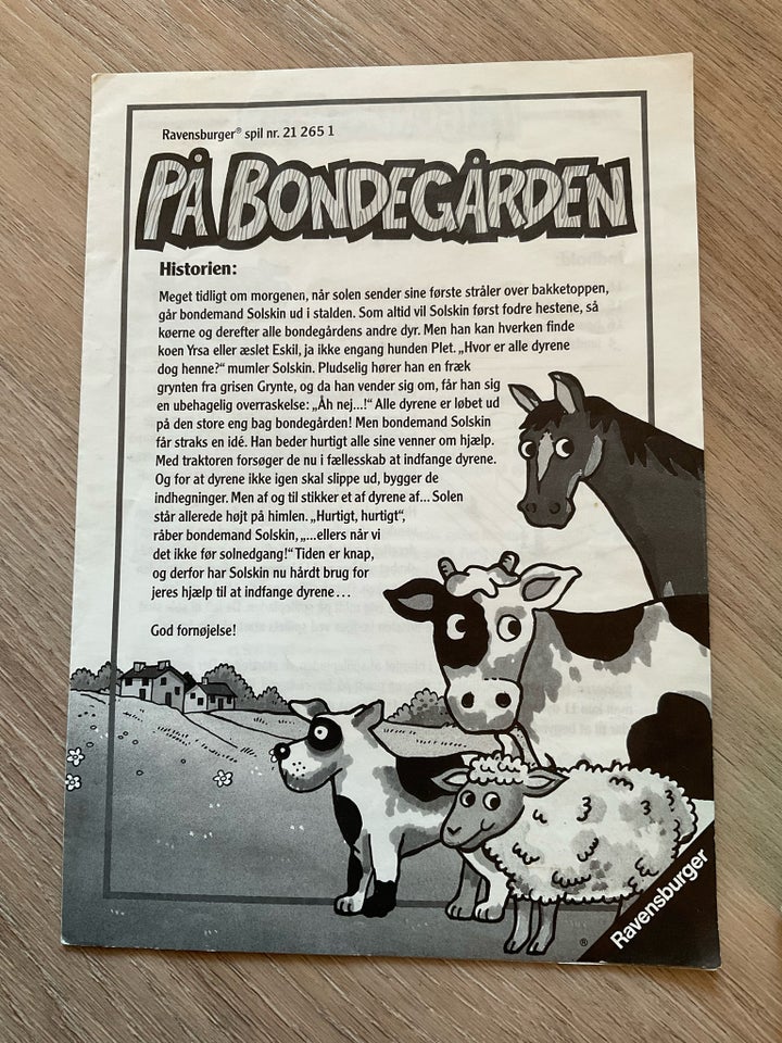 På bondegården brætspil