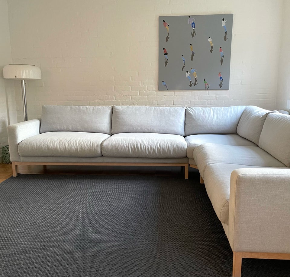 Hjørnesofa polyester 6 pers