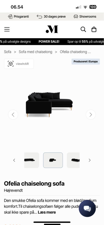 Sofa, velour