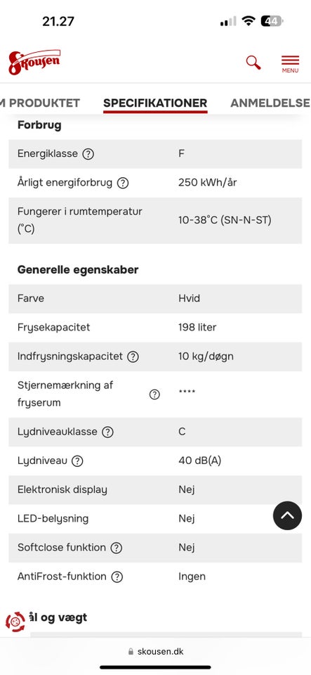 Kummefryser andet mærke