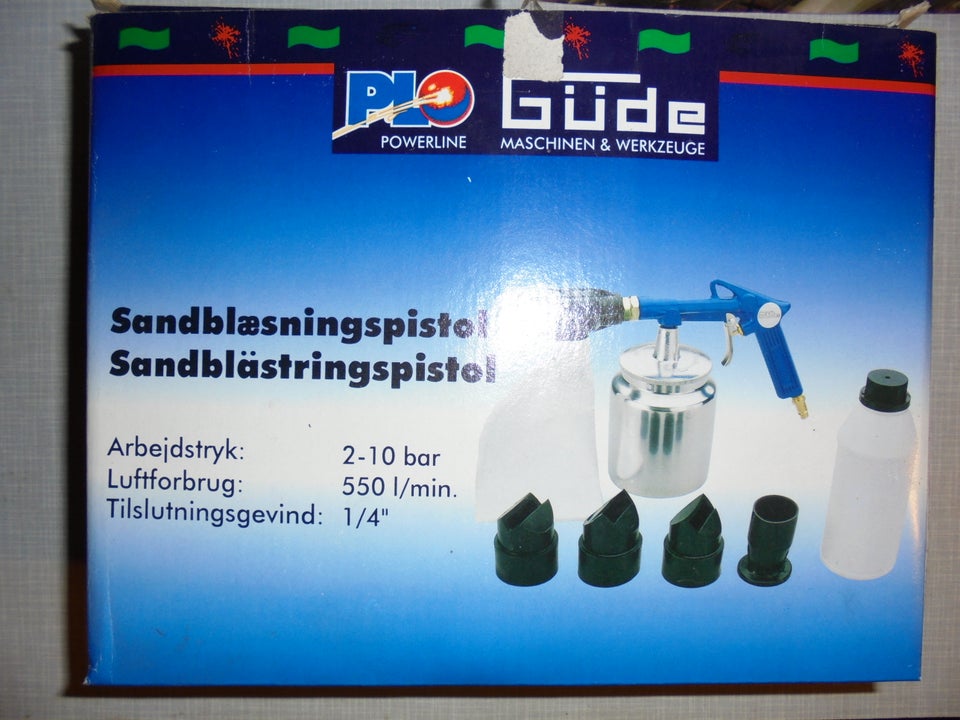 Sandblæsningspistol kit, GUDE