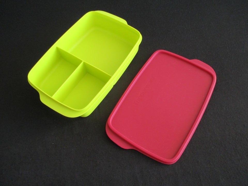 Plastik Stor Snackboks m/ faste