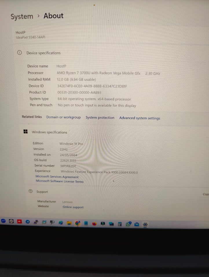 Lenovo IdeaPad s540 14API 22 GHz