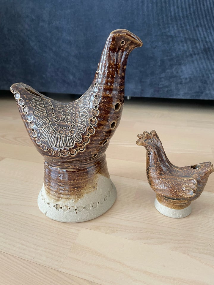 2 pip i røv-keramik høner