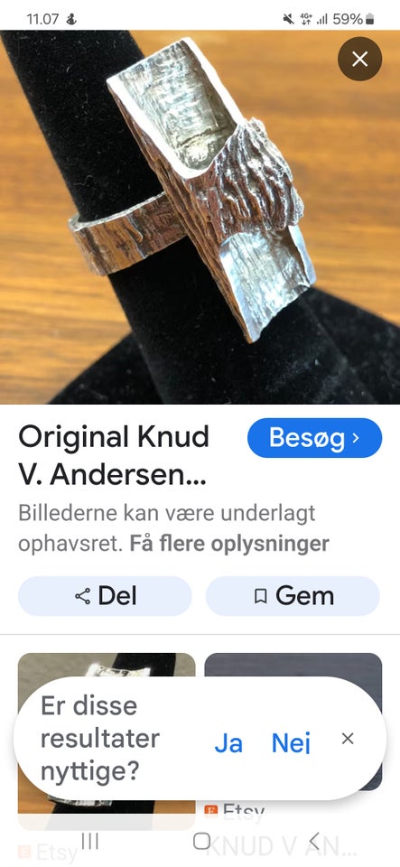 Fingerring, sølv, Knud v andersen