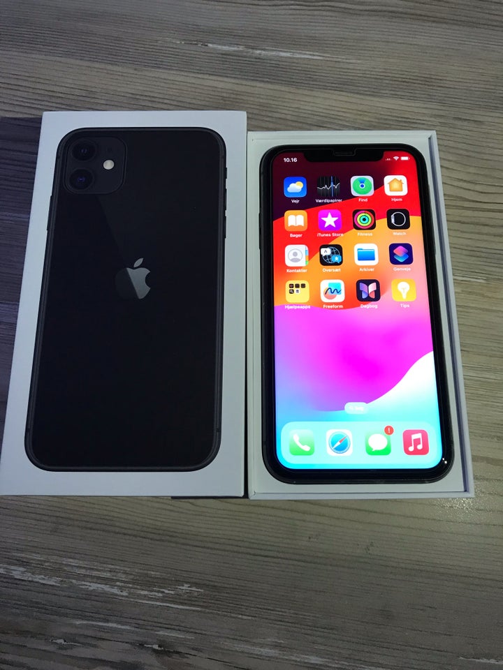 iPhone 11, 128 GB, sort