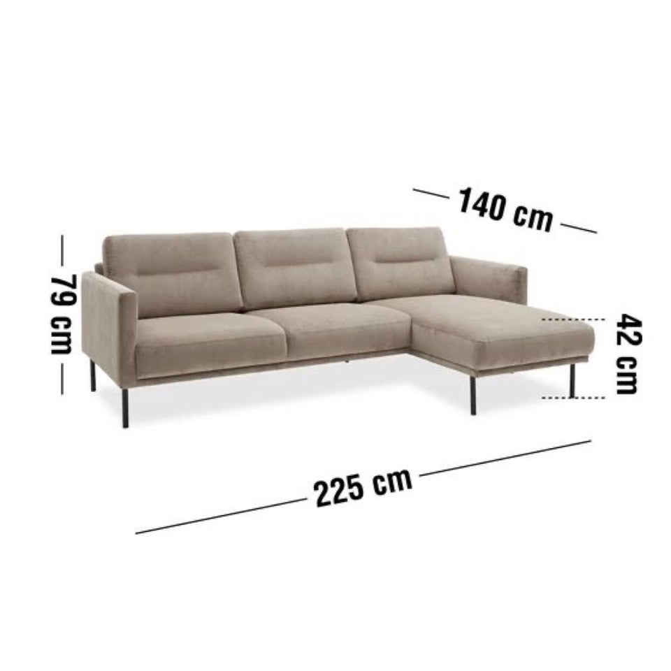 Sofa fløjl 3 pers