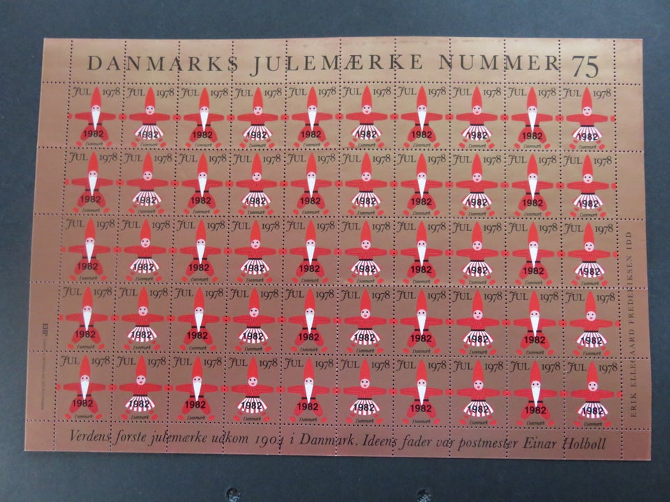 Danmark, postfrisk, julemærkeark