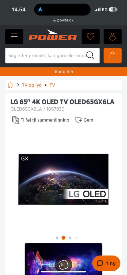 LG, LG GX Oled 65, 65"