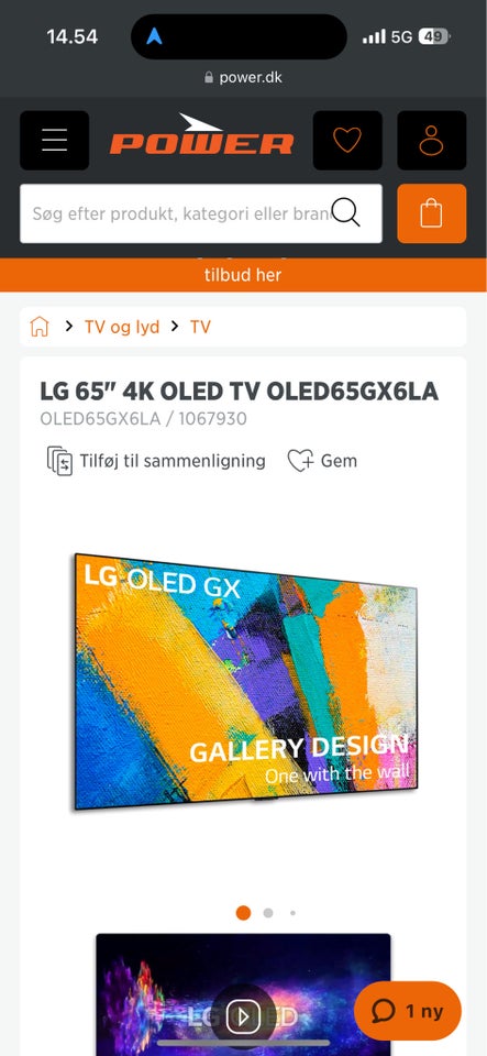 LG, LG GX Oled 65, 65"