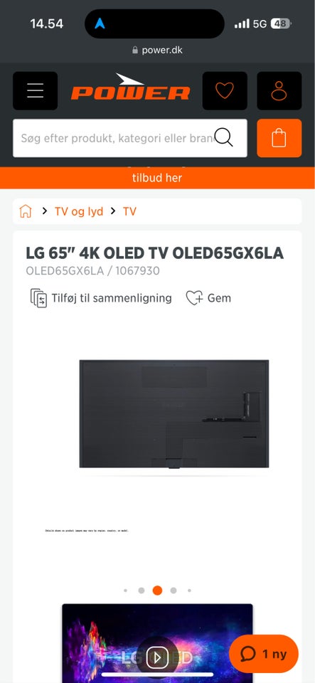 LG, LG GX Oled 65, 65"