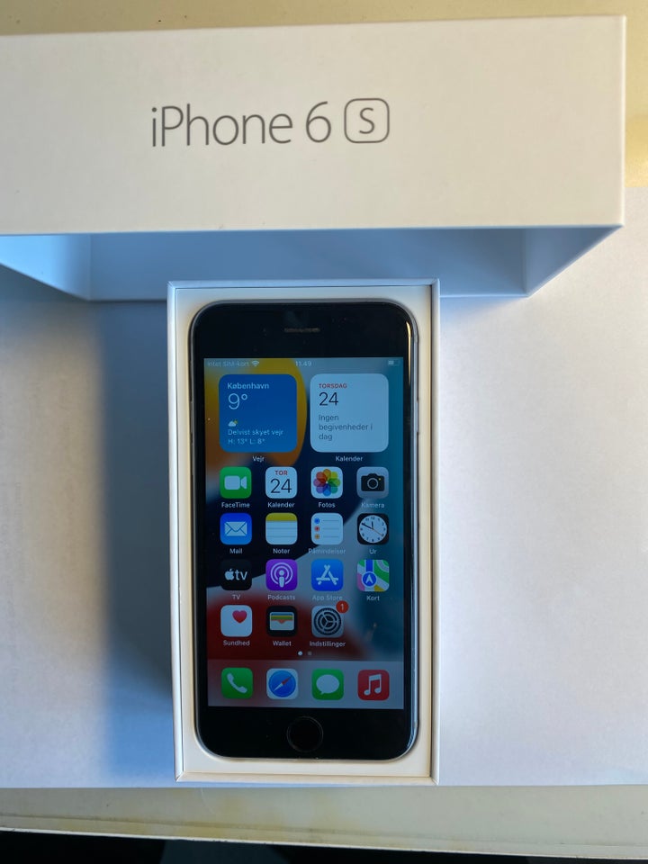 iPhone 6S, 32 GB, sort