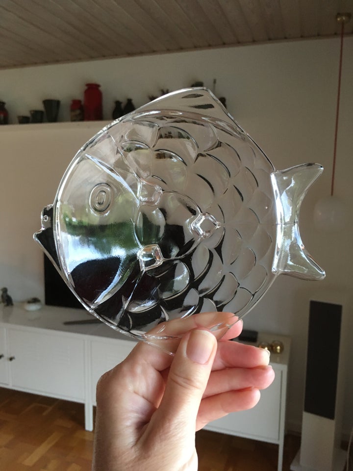 Glas, 2 stk fiskeskål skål glasskål