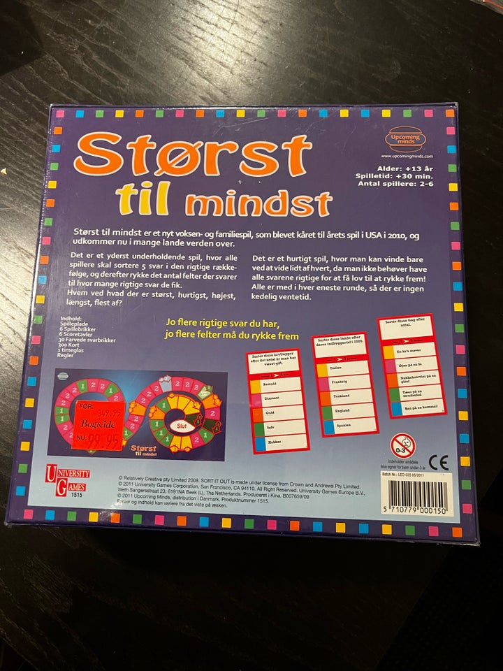 Størst til mindst m.m.,