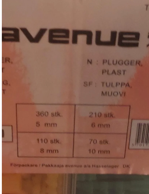 Avenue plugs i æske