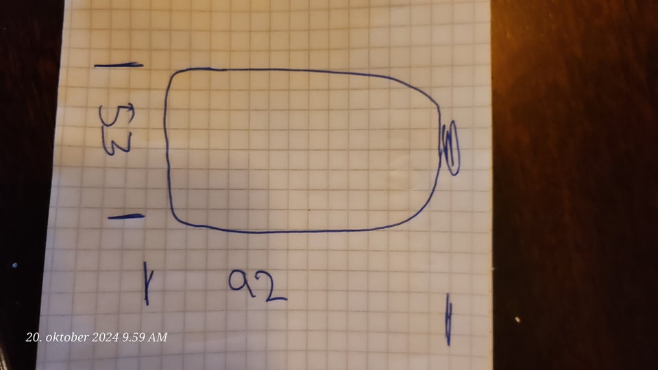 Vægspejl, b: 53 h: 92