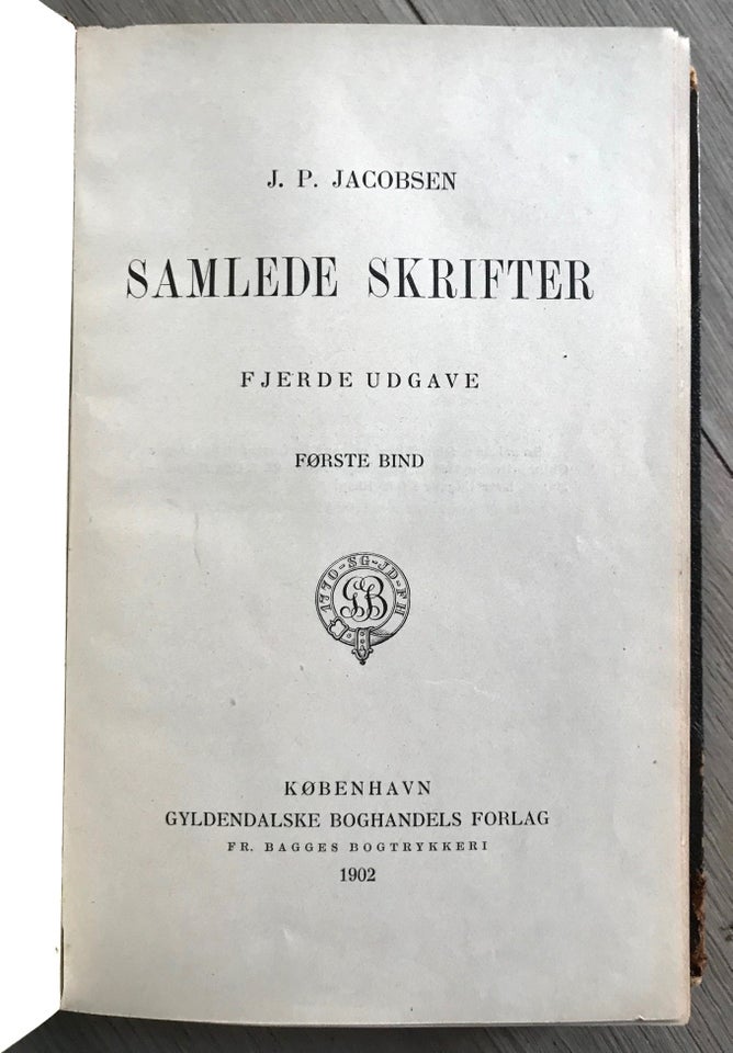 J.P.Jacobsen Samlede Skrifter,