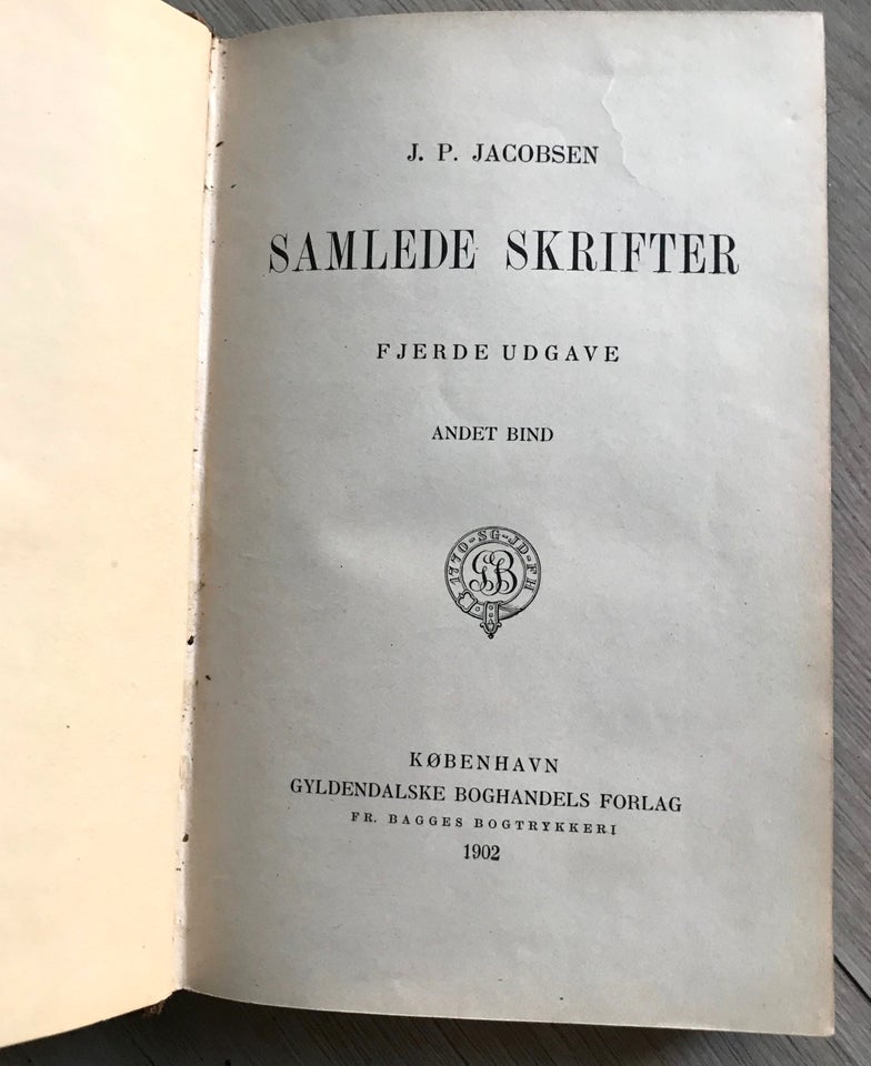 J.P.Jacobsen Samlede Skrifter,