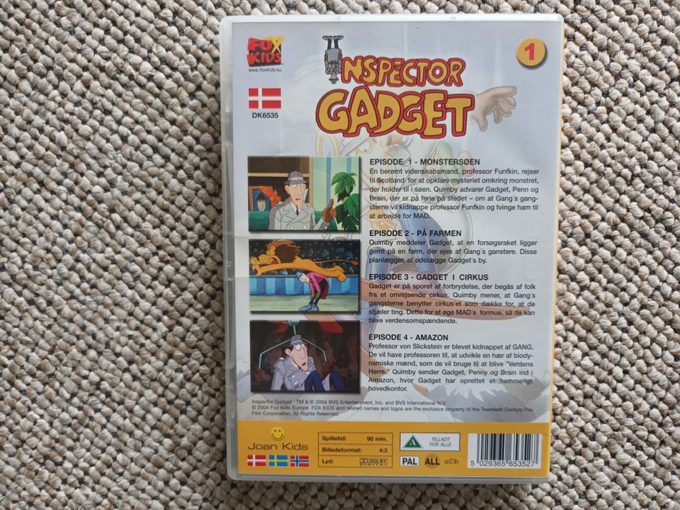 Inspector Gadget, DVD, tegnefilm