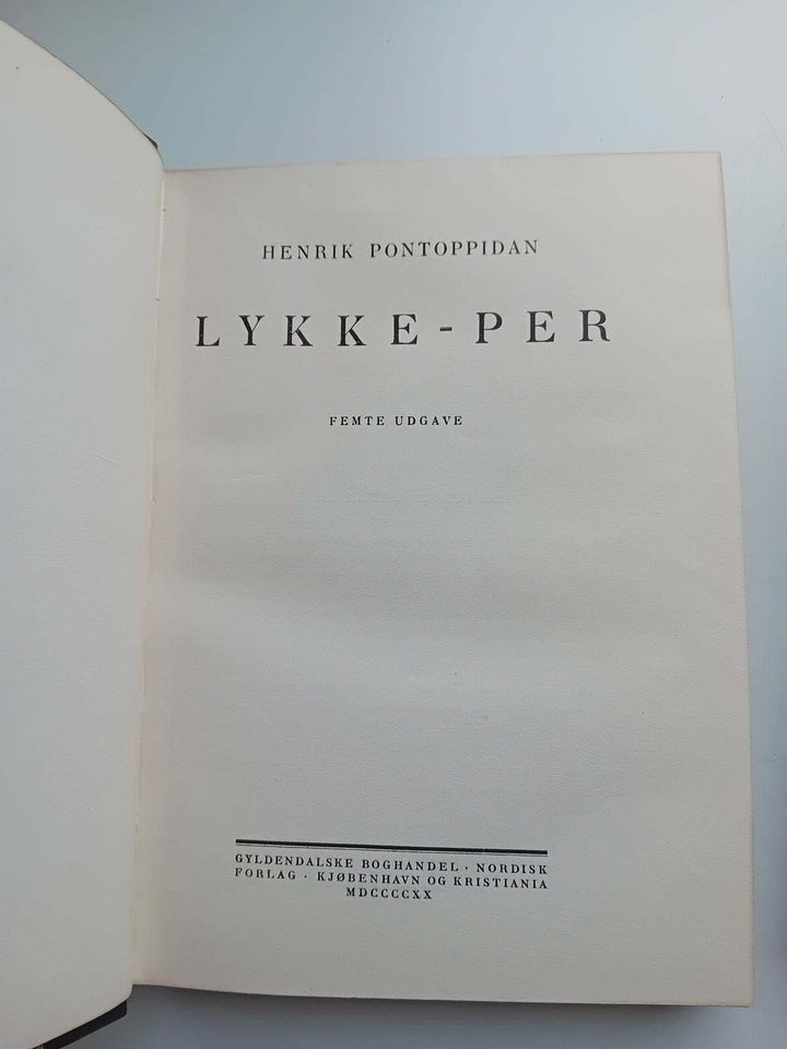 Lykke-Per, Henrik Pontoppidan,