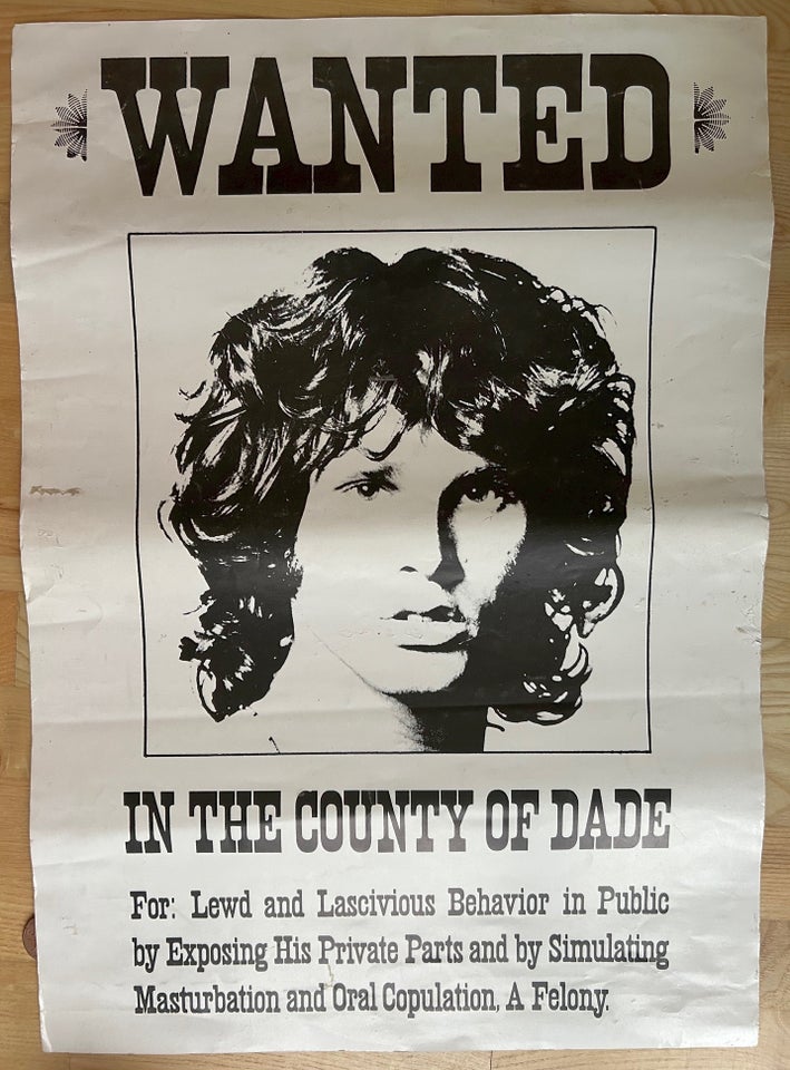 Plakat, motiv: Jim Morrison, b: 50