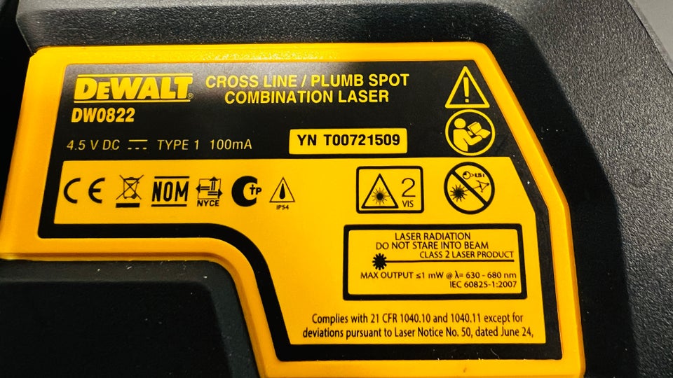 Dewalt Kryds laser og stativ