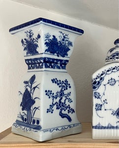 Blåmalet / Håndmalet Vase