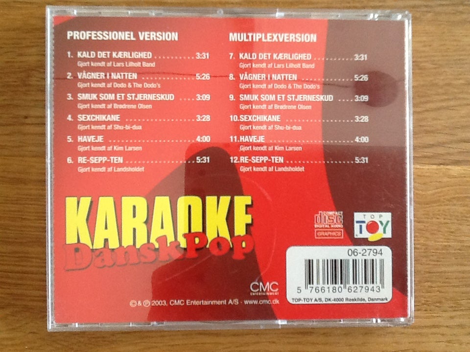 Karaoke CD: Dansk Pop, pop