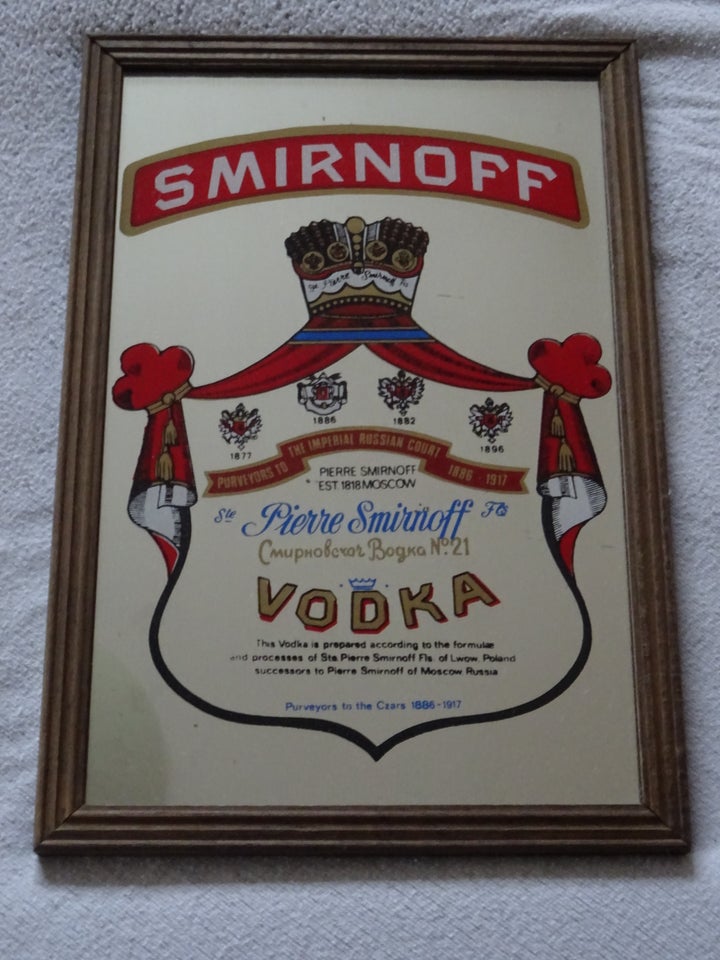 Skilte, Smirnoff vodka spejl skilt