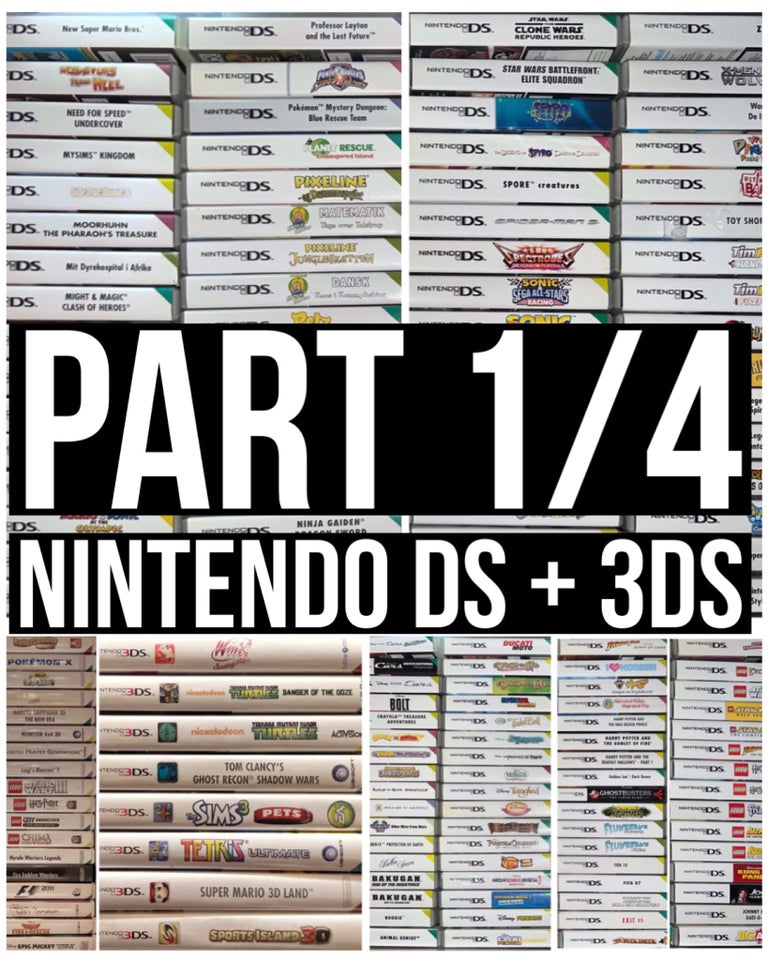 PART 1 NINTENDO DS + 3DS SPIL 