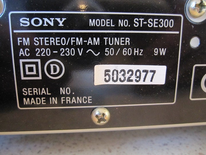 Tuner, Sony, ST-SE300