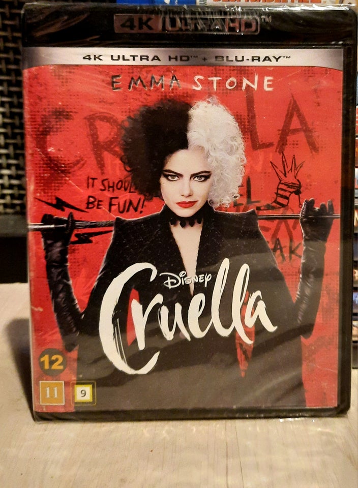 Cruella 4K ultra HD ( Ny), DVD,