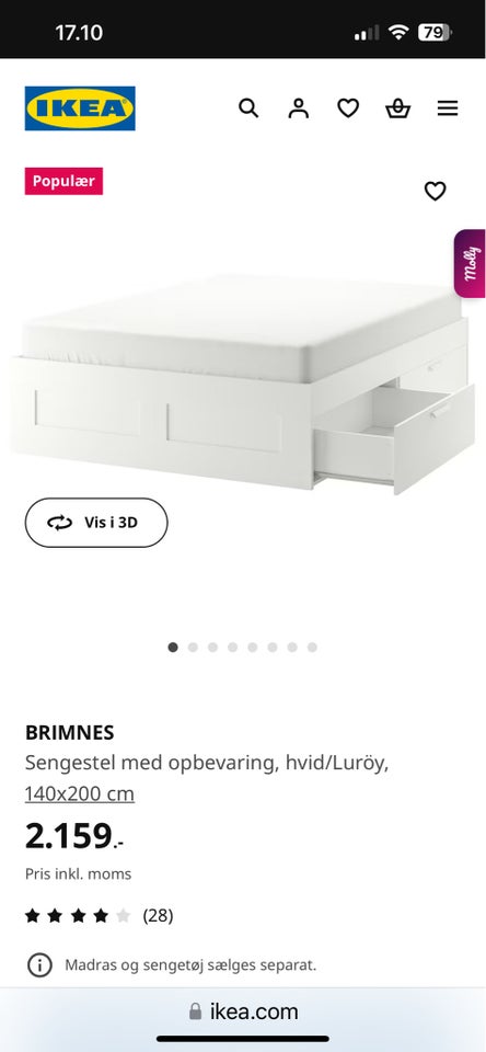 Sengeramme, Brimnes fra ikea , b: