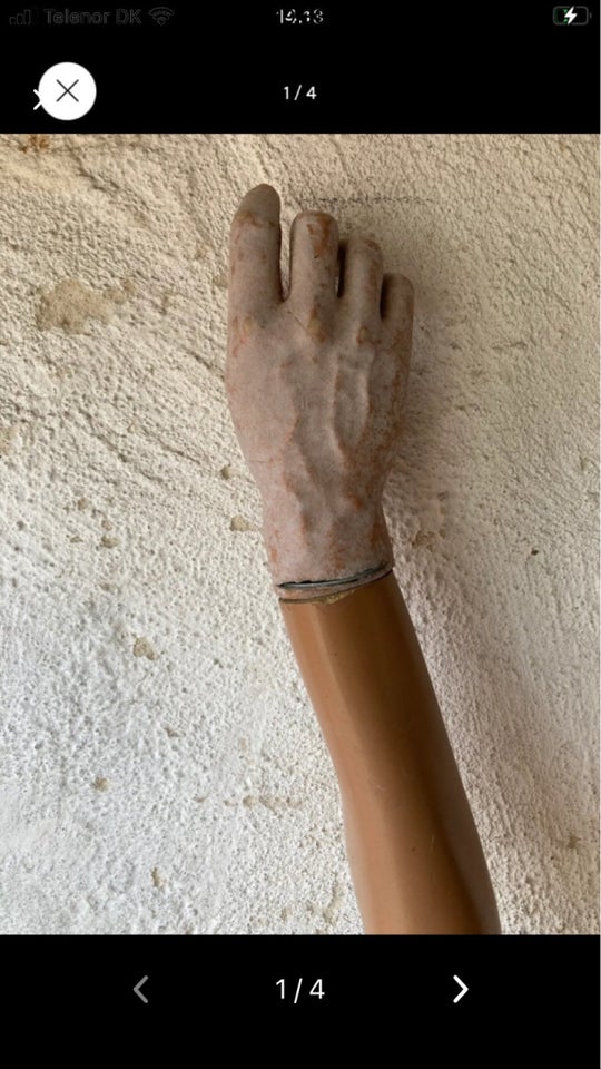 Gl mannequin arm med patina