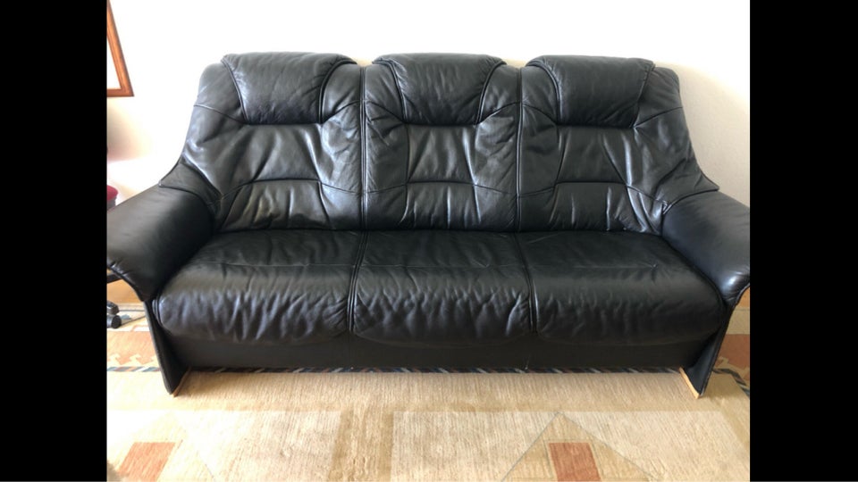 Sofa læder 5 pers