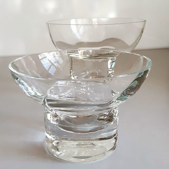 Glas Lysestage skål vase sæt