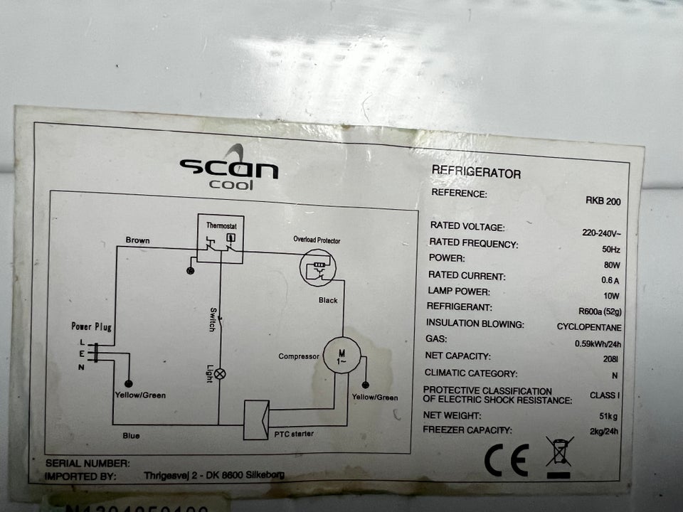 Køle/fryseskab, Scan Cool