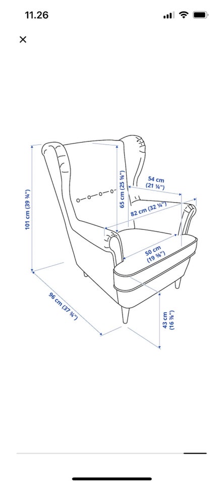 Lænestol, stof, IKEA